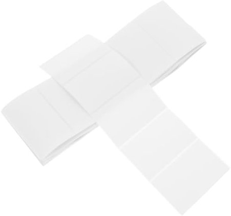 BCOATH 100stücke Selbstklebende Adressetiketten Weiße Schreibbare Aufkleber Etiketten Für Versand Büro Kleine Geschäftslabels Druckbare Etiketten Aus Kupferdruckpapier
