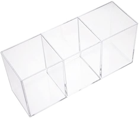 PACKOVE 1pezzi Portapennelli Per Trucco in Acrilico Di Contenitore Per Cancelleria Organizer Per Trucchi Per Pennelli Da Make up e Piccoli Oggetti Da Scrivania