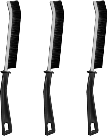 3 Stück Hartborsten-Eckenreinigungsbürste,Fugenbürste für Fliesen, Badezimmer, Küche und Waschbecken,Ideal für Türstoppen, Handtuchhalter und schmale Spalten