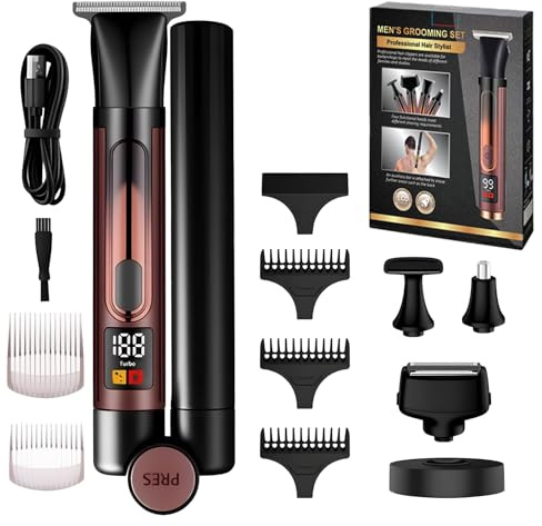 Afeitadora de espalda 4 en 1 para hombres, afeitadora eléctrica de espalda para hombre, kit de aseo corporal, recortadora de brazo, barbilla, recortadora de pelo inalámbrica con extensión ajustable