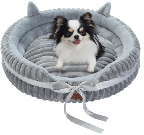 PAWZ Road Katzenbett waschbar Flauschiges Katzenkissen, Katzenschlafplatz-Bettchen (Grau, M)