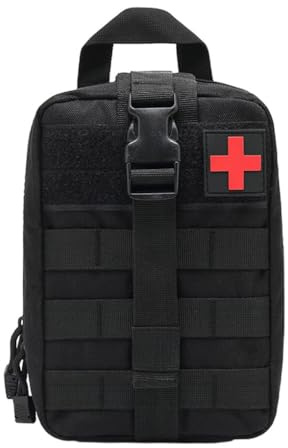 mophrati Bolsa de Primeros Auxilios táctica Ligera y portátil, Tela Lista para la acción, botiquín de Primeros Auxilios táctico, Bolsa médica Plegable
