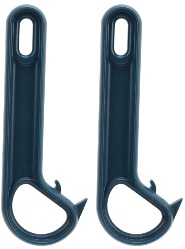 Abrelatas de lata con anillo de fácil apertura, abrelatas Manual de fácil apertura para personas mayores con manos débiles, 2 uds. (Azul)
