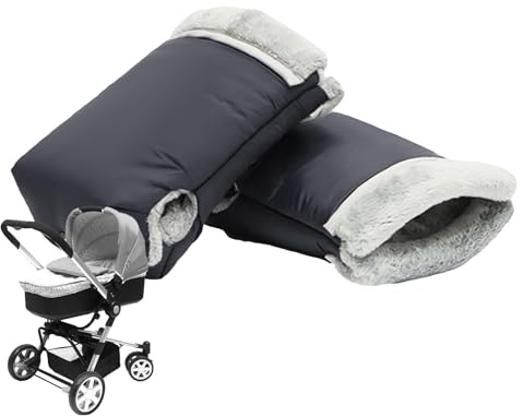 Guantes calientamanos para cochecito Cálidos impermeables gruesos se | Manoplas con forro de felpa Guantes de invierno con forro de felpa, para clima frío.