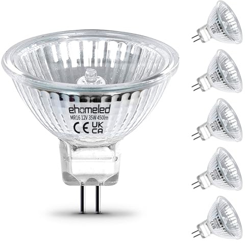12V 35W MR16 GU5.3 Halogen Leuchtmittel Warmweiß 2700K 450LM 6 Stück | Dimmbar halogenlampen für flexible Lichtstimmung, Für Landschaftsbeleuchtung, Schienenbeleuchtung, Einbaubeleuchtung