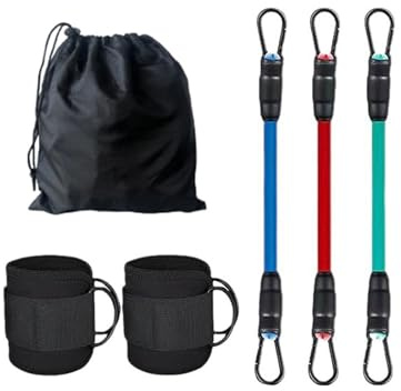 wisoolkic Bandas de tobillo para glúteos, equipo de entrenamiento cómodo con resistencia ajustable para todos los niveles de fitness, correas de resistencia para tobillos y