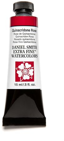 Daniel Smith 284600092 Extra Fine Watercolor 15ml Paint Tube, Quinacridone, Rose, 0.5 Fl Oz (Pack of 1)