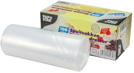 100 Spritzbeutel 0,4 l 30,5 cm x 16,2 cm transparent 3-lagig, 80 my