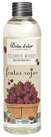Boles d'olor Recambio Mikado Ambientador Difusor de Perfume para Hogar Frutos Rojos 200 ml.