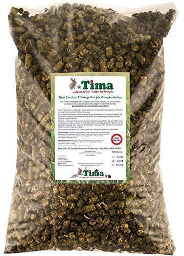 Tima Pellets de Hierbas para Conejos Enanos, 5 kg, sin Cereales
