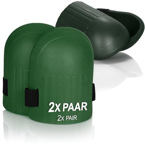 com-four® 2 paia di ginocchiere per giardinaggio - ginocchiere per posa pavimenti - ginocchiere per lavori di piastrellatura - ginocchiere (02 paio di ginocchiere - antracite/verde)