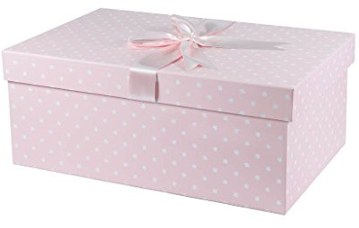 Wedding Dress Box Company Extragroße Brautkleidbox X Large ‘Simple Flowers Rosa’ (75 cm x 50 cm x 30 cm) Pink.