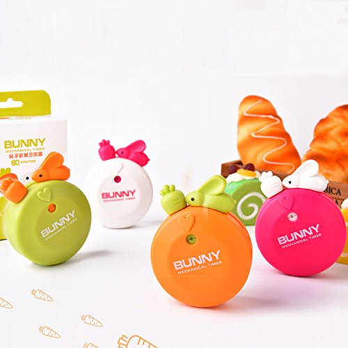Besttimes 4 Pack Kitchen Egg Timer Countdown Wind Up Timer Clock for Kithen Kids