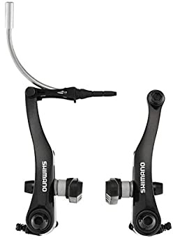 SHIMANO V-Brake - BR-R353, Front, X-Type (Thin Spacer Outside), S70T Shoe, 16.0/25.0MM Fixing Bolts, W/Inner Cable Lead Unit 90 DEG - Black - EBRR353FX42XLP