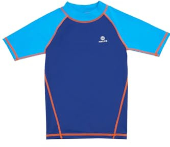 HMILES Boys Short Sleeve Rash Vest - Kids UV Swim Top Rash Guard Rashguards Shirt Child Surfshirt Beach T-Shirts Water Sports Swimwear Quickdrying UPF 50+ Pool Workout Sports