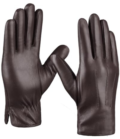 MGGMOKAY Herren Lederhandschuhe Kaschmir gefüttert | Lederhandschuhe+Herren ,Weiches Schafsleder