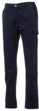 PAYPER Pantalone da Lavoro Multitasche Invernale Felpato Unisex Power Winter Blu Navy
