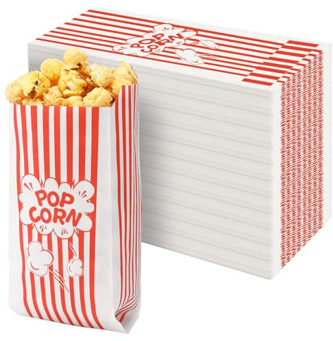 SEPGLITTER Popcorn Tüten - 320 Stück Papiertüten für Popcorn Bars & Filmabende