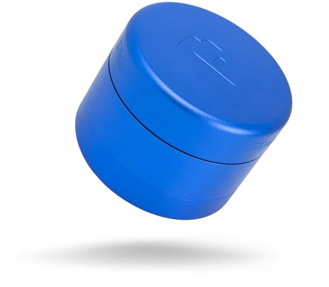 Pixel Cartel Herb Grinder Spice Mill 2.5 inches - Blue Metal - Flower Mill Innovation - Teethless Grinder, PXL00051