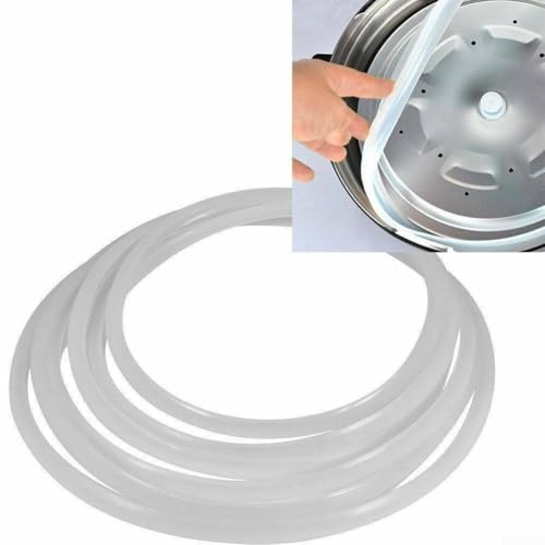 Guarnizione efficiente in silicone trasparente per pentola a pressione, ricambio affidabile e veloce (18 cm)