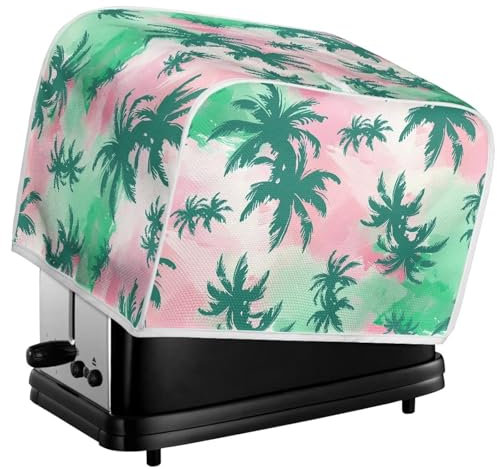 Kuiaobaty Kokosnussbaum-Muster, Toaster-Gerät, staubdichte Abdeckung, tropische Pflanzen, Druck, kleine Brotbackmaschine, Ofenabdeckung, Staub- und Fettschutz