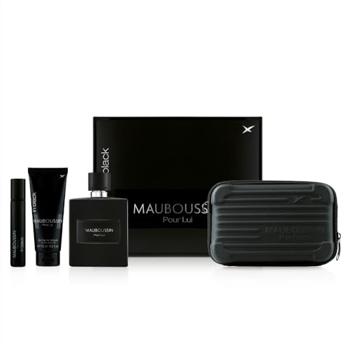 Mauboussin - Prestige Set Pour Lui In Black : Eau de Parfum 100ml, Duschgel 75ml, Reisespray 20ml & Pouch Bag