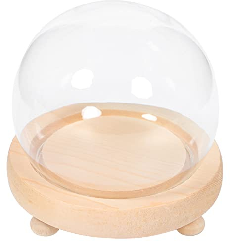 KICHOUSE Eternal Flower Cover Glass Display Dome for Wedding Decor House Decor Garden Party Flower Arrangement Display