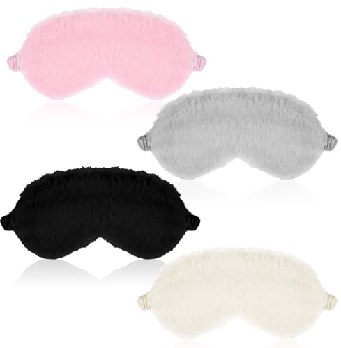 AOZUO Plüsch-Schlafmasken für Kinder, weiche Seide-Augenmaske für Frauen und Mädchen, blickdichte Satin-Schlafmaske für Nickerchen, Geschenk für Mädchen und Jungen (Stil B)