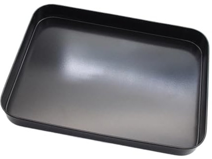 Teglia Da Forno 10 Antiaderente Quadrato Tortiera Formaggio Biscotto Pane Pizza Teglia In Acciaio Al Carbonio Pane Muffa Della Torta Teglie Da Forno Forniture Da Cucina Per I Forni(Black)