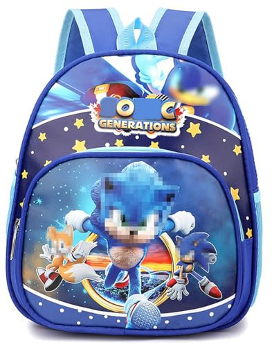 Dekewe Cartoon Rucksack Kindergarten, 30cm Anime Thema Kinderrucksäcke von 3-10 Jahren, Einstellbare Wasserdichte Reisetasche Kindergartenrucksack Schulrucksack für Jungen Mädchen