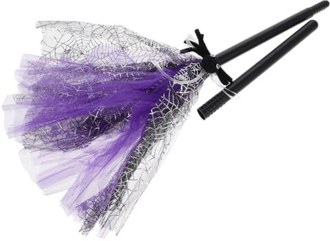 TOYANDONA Witch Broomstick Wizard Flying Broom Costume Accessory for Halloween Parties Cosplay Events and Themed Celebrations Removable Two Design