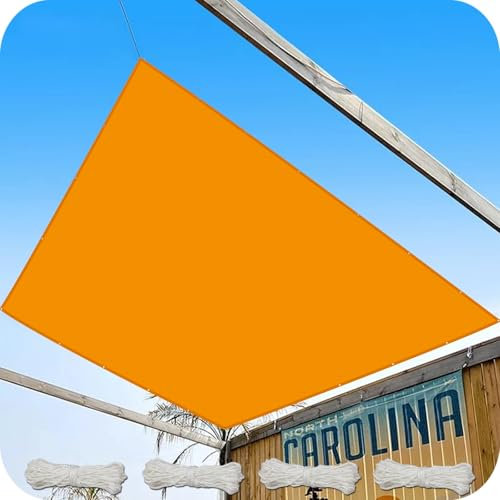 Tenda da Sole Tessuto Resistente 150 x 150 cm 185 G/M² Impermeabile, Antistrappo, Tenda a Vela Giardino, Tenda a Vela per Giardino, Balcone, Terrazza, Arancione