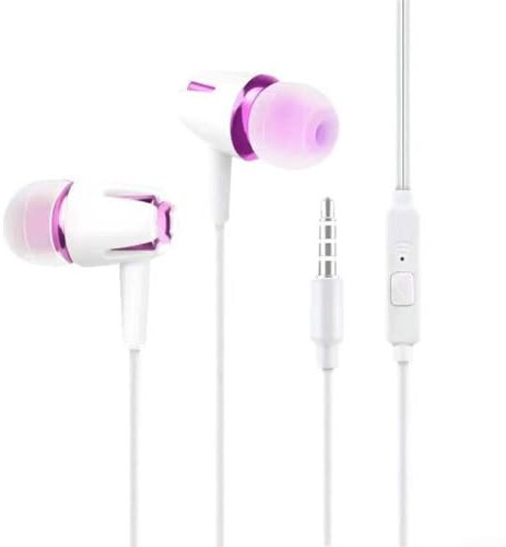 Oceanlend Auriculares intrauditivos con cancelación de ruido avanzada y ajuste cómodo para un uso prolongado (blanco y rosa)