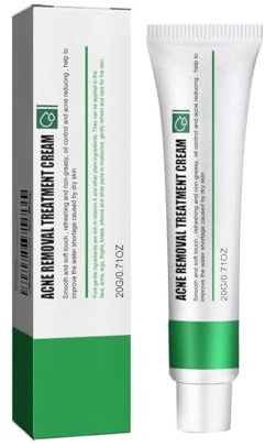 Due creme per la rimozione delle lentiggini e contro l'acne. Una ha l'effetto di rimuovere le lentiggini e l'altra ha l'effetto di combattere l'acne. (Crema anti acne)
