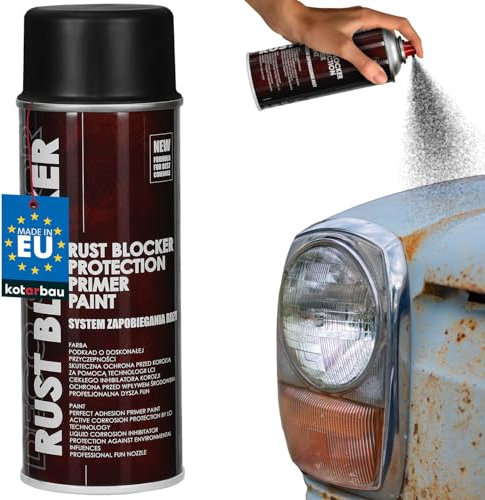 KOTARBAU® vernice antiruggine per metallo 400 ml nero RAL 9005 spray di zinco per recinzioni da giardino cancelli