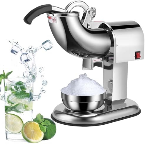 Machine à Glace PiléE Et à Glace PiléE éLectrique, Double Lame En Acier Inoxydable, 100 Kg/H, Grande Capacité De 1200 G, Broyeur à Cocktails, Pour Usage Domestique Et Commercial,4blades
