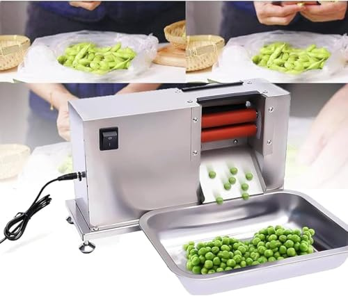 VNNHGB Sbucciatore Elettrico per Piselli da 20 W, sbucciatore per Fagioli, sbucciatore per Piselli Commerciale, sbucciatore per Uso Domestico, 35x19x23 cm