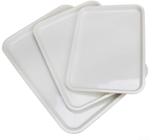 Vassoio rettangolare da portata, antiscivolo e antigraffio, in melamina, adatto per alimenti, facile da pulire, per cucina e casa (32,9 cm x 24,7 cm)