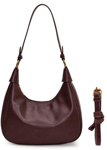 Mabecol Umhängetasche Damen Klein, PU Leder Schultertasche, Mini Handtasche | Y2K Hobo Bag, Retro Crossbody Tasche Damen Mit Zwei Abnehmbaren Riemen Für Alltag, Freizeit, Party Und Shopping