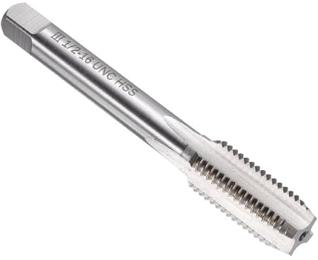 QUARKZMAN Tarauds à Main, 1/2-16 UNC 2B Taraud Finisseur Américain à droit en Acier Rapide HSS6542, Tarauds et filières Durables pour Outil Taraudage Vis Réparation Bricolage