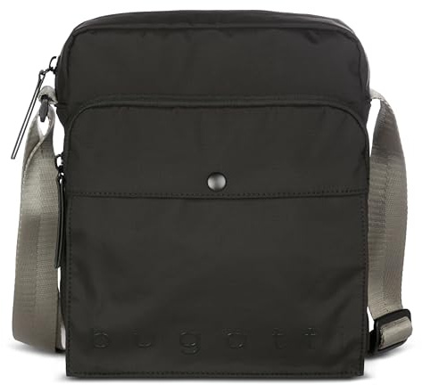 bugatti Legere Umhängetasche Herren, leichte Crossbody-Tasche aus Rip-Stop-Polyester