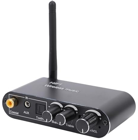 Vikye DAC Digital zu Analog Audio Konverter, 20 M / 65,62 Fuß Digital Audio Optisch zu AUX Optisch Koaxial mit Bluetooth 5.1 für HDTV DVD