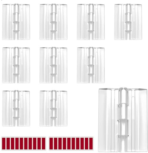 Bisagras puertas cocina, Bisagras puertas madera, Bisagras, Autoadhesivas Transparentes para Muebles, 45x35 cm, 10 Unidades, para Armarios, Cajones, Joyeros y Más