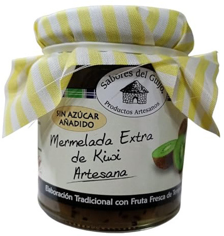 Mermelada de Kiwi Sin Azúcar Artesana 280g | Producto Gourmet Natural | Elaborada con Kiwis de Cosecha Propia | Textura Cremosa | Ideal Desayunos y Postres