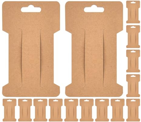 SWETRACE Haarspangen und Einfachem Aufhängen aus Kraftpapier 100 Stück Präsentationskarten mit Elegantem Design für Schmuckverpackung und Haarschmuck Display