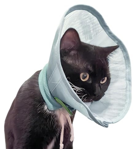 Imbuto per cani, protezione per il collo contro la lecca, collare a imbuto in rete traspirante, per razze piccole, medie e grandi, cuccioli, gattini, interni ed esterni, giardino e passeggiate
