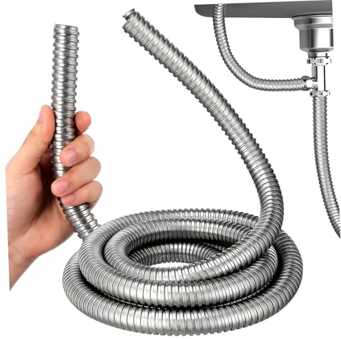 Guaina Cavo in Acciaio Inox 304 Argento Flessibile | Protezione Antiabrasione per Fili e Cavi, Uso Automotive e Agricolo, Sleeve Metallico per Gestione Ordinata
