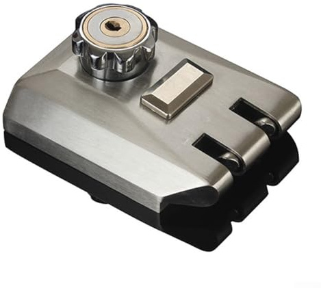 KHIronHive Cerradura de puerta corrediza resistente de apertura interior de aleación de zinc antirrobo pestillo al aire libre soldable hierro para el hogar doble puerta acabado cepillado