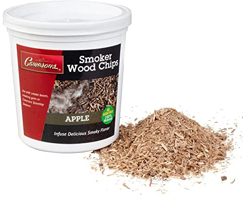Camerons All Natural Extra Fine Apple BBQ Wood Chips for Smokers, 1 Pint