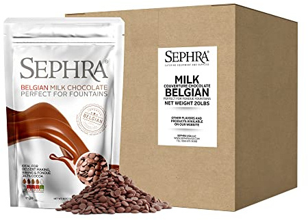 Sephra Fountain-ready Belgian Milk Chocolate 20lb Case - Ideal for Melting